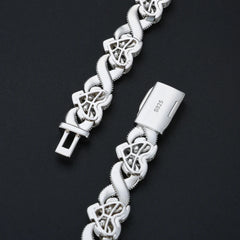 TUHE 925 Silver Heart Necklace Unisex VVS1 Moissanite Design