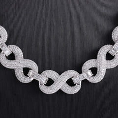 Cuban Link Chain 925 Silver 15mm – VVS Moissanite Iced-Out Necklace for Men