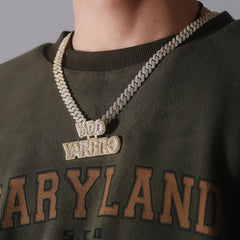 Provence Custom Baguette Letter Pendant – 925 Silver DEF/VS VVS Moissanite Nameplate Necklace