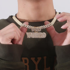 Provence Custom Baguette Letter Pendant – 925 Silver DEF/VS VVS Moissanite Nameplate Necklace