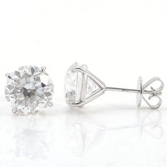 Stud Earrings in 14K White Gold 7CT D-Color Moissanite