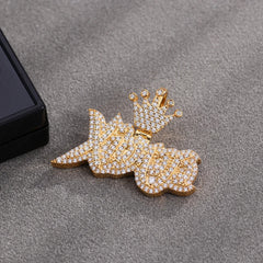 Provence Custom 925 Silver Letter Pendant – VVS Moissanite Iced-Out Necklace for Men