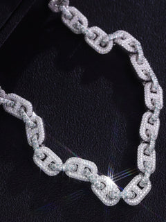 Luxury Cuban Diamond Necklace in 10K–18K Gold or 925 Silver