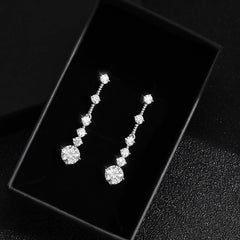 VVS1 3ct  Moissanite Dangle Earrings