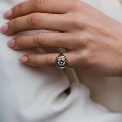 2 Carat Cushion Cut Moissanite Ring Set