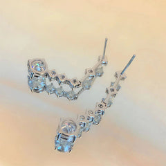 VVS1 3ct  Moissanite Dangle Earrings