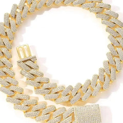 Hot Selling Hip Hop Jewelry Prong Setting GRA 925 Sterling Silver White Gold Plated Miami Moissanite Diamond Mosaic Cuban Chain