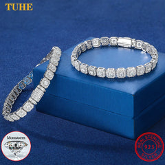 6mm Moissanite Tennis Bracelet 925 Sterling Silver