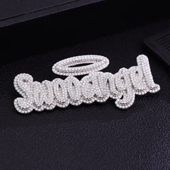 Custom 3D Baguette Letter Pendant – 925 Silver DEF/VS VVS Moissanite Nameplate Necklace