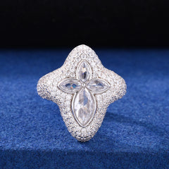 Iced Out Full Moissanite Cross Rings 925 Original Sterling Silver Prong Set Hip Hop Fine Jewelry Gifts For Men Women Luxury 2025