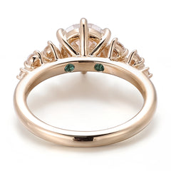 Perfect Gold Round 10K–14K -Cut 1CT VVS Moissanite Flower Engagement Ring