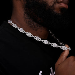 Iced Out D Color Moissanite Necklace for Man Women S925 Sterling Silver Hip Hop Link Chains Jewelry Diamond GRA Certificate