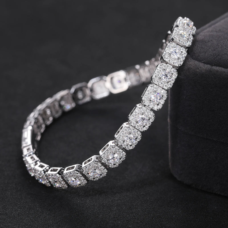 6mm Moissanite Tennis Bracelet 925 Sterling Silver