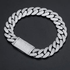 8-20mm Moissanite Cuban Link Chains For Man S925 Silver For Men Hip Hop Jewelry Silver Necklace Christmas Gifts 2024 New Arrival