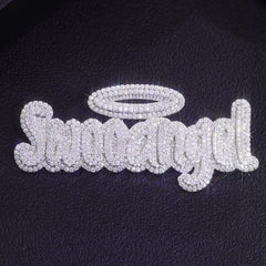 Custom 3D Baguette Letter Pendant – 925 Silver DEF/VS VVS Moissanite Nameplate Necklace