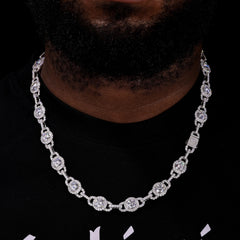 Iced Out D Color Moissanite Necklace for Man Women S925 Sterling Silver Hip Hop Link Chains Jewelry Diamond GRA Certificate