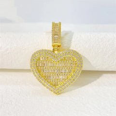 Moissanite Heart Pendant For Women Men Silver 925 Jewelry VVS Moissanite Diamond Love Necklace Pass Tester