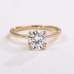 Solid Gold Stackable Ring Set 14K–18K  – Emerald, Oval & Pear-Cut VVS Moissanite Rings